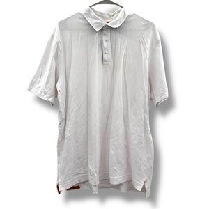 Robert Graham White Polo Shirt Contrast Trim Men’s Size‎ XL Casual Classic